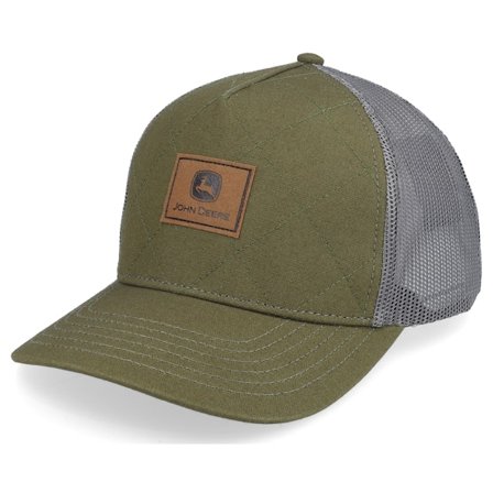 John Deere - Vert trucker Casquette - Quilted Foam-backed Canvas Olive/Charcoal Trucker @ Hatstore