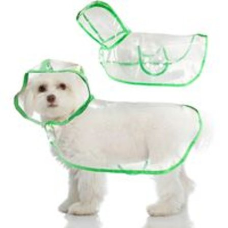 1 Stk. Hunderegnjakke og Vindtæt Hætte Klar Hunderegnjakke Regnjakke, Hvalp Klar Hætte Regnjakke M Grøn
