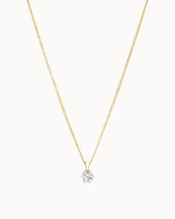 Pamela Diamanthalsband Rund Diamant 0.30 carat - 18K Gulguld Labbodlad Diamant