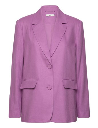 Gina Tricot Sanna Linen Blazer - Purple - 38