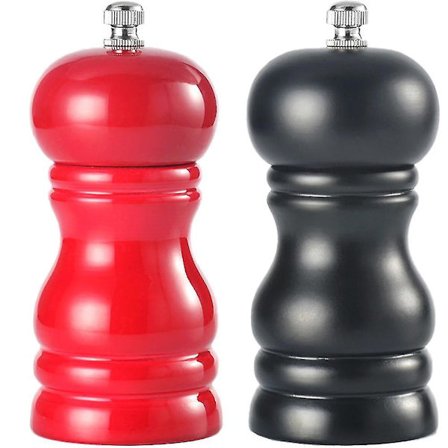 Peberkværn i massivt træ, manuel peberkværn, krydderiflaske