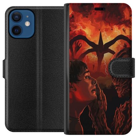 Yhteensopiva Lompakkokotelo Apple iPhone 12 mini Satumaista moskeijaa pastelliväreillä, roikkuvilla lyhdyillä, tähdillä ja puolikuulla pilvien jo