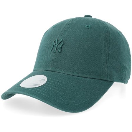 New Era - MLB Grön unconstructed Keps - New York Yankees Washed Mini 9TWENTY Pine Green Dad Cap @ Hatstore