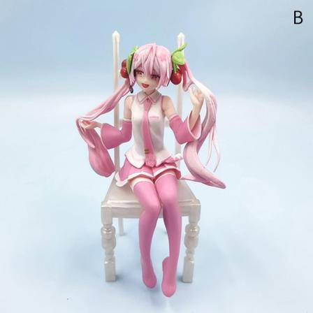 Animefiguuri Vocaloid Sakura Miku Toimintafiguurit 16cm Lelu Kawai - Perfet B