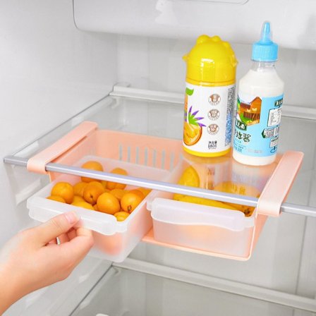 Skuffe Køleskab Organizer Opbevaringsboks PINK