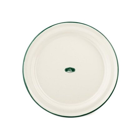 GSI Outdoors Deluxe Enamalware Plate Cream eating utensils White OneSize
