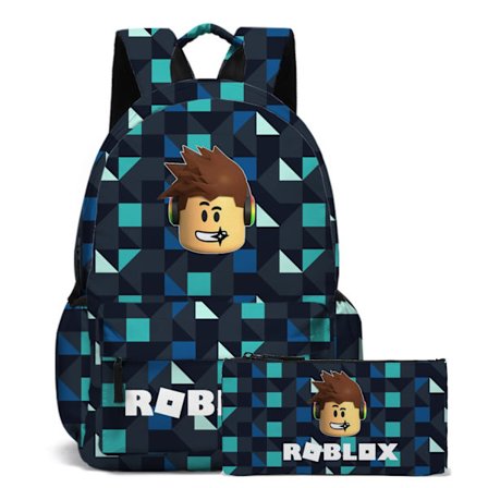 Roblox Rygsæk Skole Tasker Rejse Rygsække 2 Sæt - Julegave Børn - Gave - Multi-A Lilla