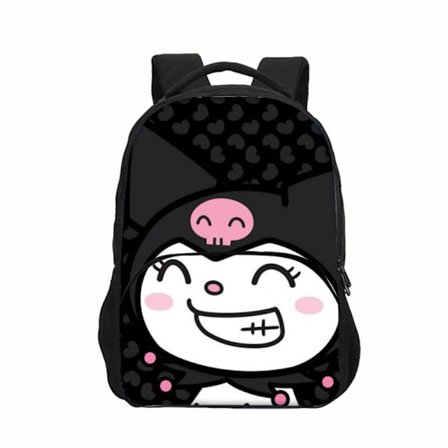Newstar Kuromi Ryggsekk Vanntett Skolesekk Polyesterveske for Studenter Kuromi Skolesekker Y -i