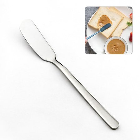 304 Rostfritt Stål Smörkniv Ost Dessert Sylt Spreader Kräm Redskap Frukostverktyg