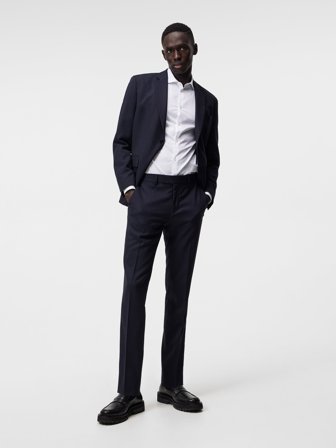 J.Lindeberg - Grant Active Hopsack Pants - Blue - Man - 46