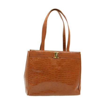 Salvatore Ferragamo Pre-owned, Shoulder Bag Bruin, Dames, Maat:ONE Size,leer