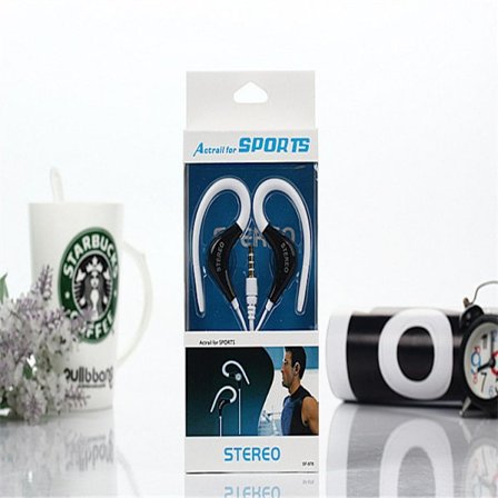 Stereo Sporthörlurar med Mikrofon Samtalskontroll Actrail Vit