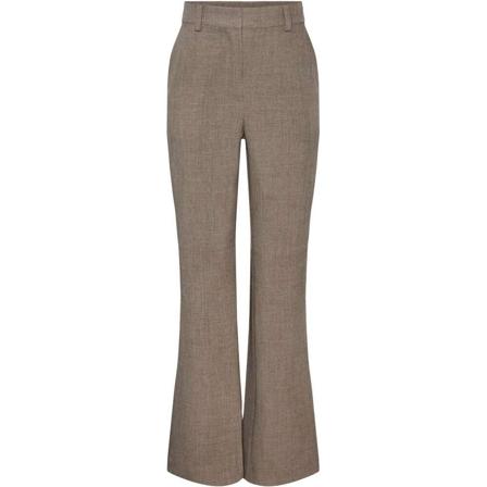 Y.a.s Teis hw flared pant s. fungi beige melange , Beige , Dames , Maat: M