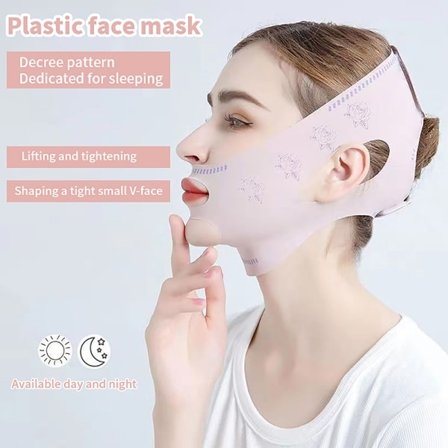 Ansigtsløftende kindbånd V-Line Chin Cheek Lift Up Bælte Anti W