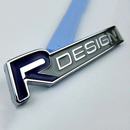 3D metalli kromi punainen musta logo Rdesign Emblem auton lokasuojan merkki tavaratilan tarra Volvo S60l V40 V60 Rdesign tarratarratarvikkeet (sininen