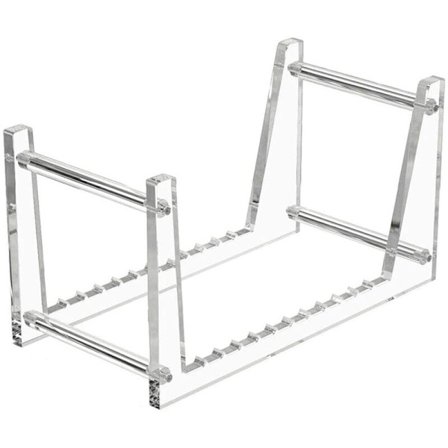 Genomskinlig vinyl-skivhållare för skrivbordsalbum, skivhylldisplay för kontorsbilder, böcker