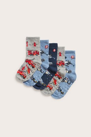 Kappahl | Skarpetki w pojazdy ratunkowe, 5-pak Ciemnoniebieski 31/33 | Ciemnoniebieski