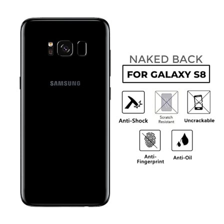 Samsung Galaxy S8 Genomskinlig Skin Skyddsplast Baksida