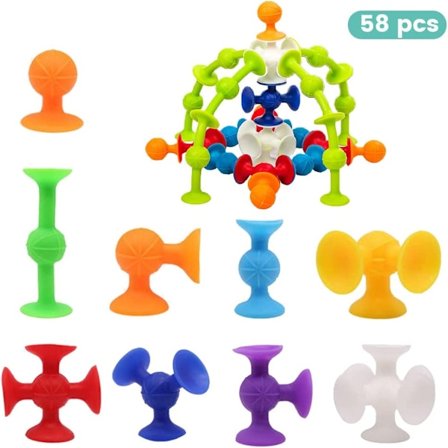 58 stk. populære sugekop legetøj, sugekop legetøjssæt, kaste