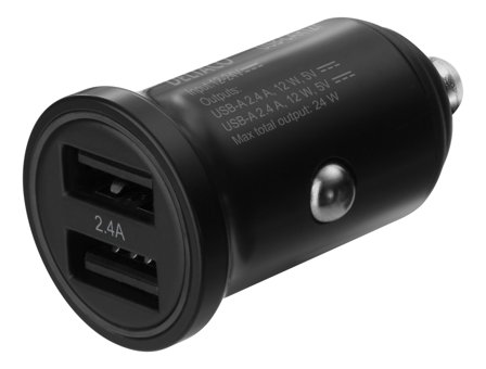 Deltaco USB-CAR127 bilstrømadapter - USB - 24 watt