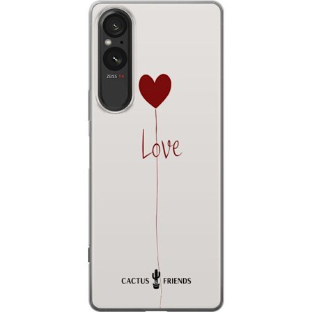 Yhteensopiva Puhelinkuori Sony Sony Xperia 5 V Cactus and Friends - Love Balloon Minimal