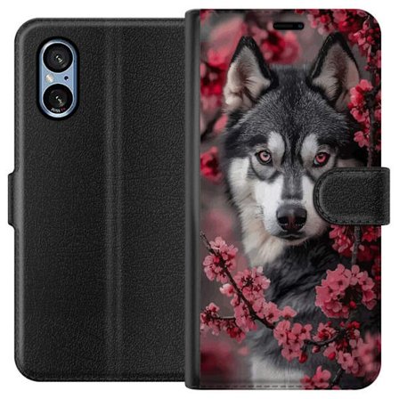 Yhteensopiva Lompakkokotelo Sony Xperia 10 VI Susi Punaiset Silmät Eläin Susi Mystinen