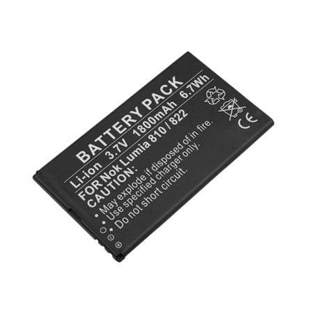 Ersättningsbatteri för Lumia 810 / Lumia 822 Li-ion 3,7V 1800mAh 6,7Wh