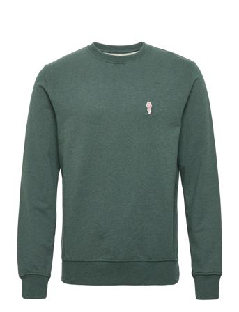 Regular Fit Crewneck Sweatshirt Sweatshirt Trøje Grøn Revolution