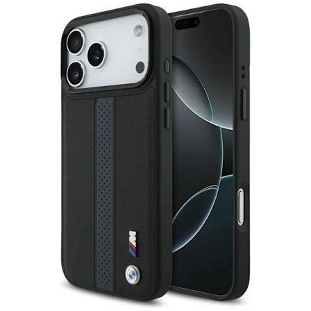 BMW Mobilskal till iPhone 17 Pro Max MagSafe M Perforated Stripe Logo - Blå