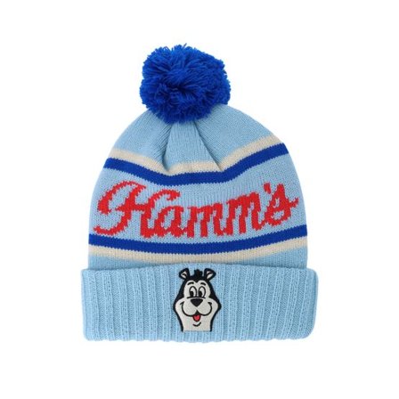 American Needle - Blå pom Beanie - Pillow Line Hamm ́s Powder Pom @ Hatstore