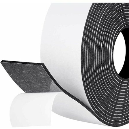 Selvklæbende tætningsliste i lydisolerende bånd til vindue, brusekabine, garage 50 mm x 3 mm x 5 m anti-kulde, anti-chok gummisamling, 