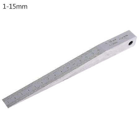 1-15 mm 0,5-10 mm 0,4-6 mm Konisk Måler Svejsermåler Kilmåler til Jernbanefrigang