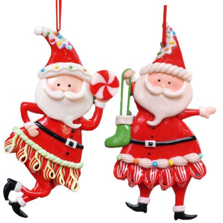 Juletræshængende juledukke Julemand med Jul
