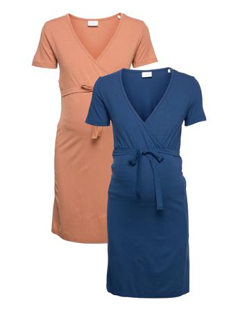 Mlcharlie Tess S/S Dress 2F 2Pack A. Blue Mamalicious