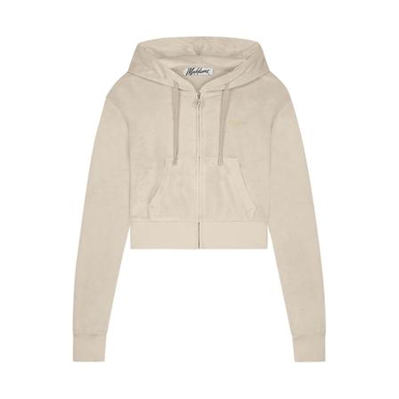Malelions, Logo Zipped Hoodie Bruin, Dames, Maat:XL