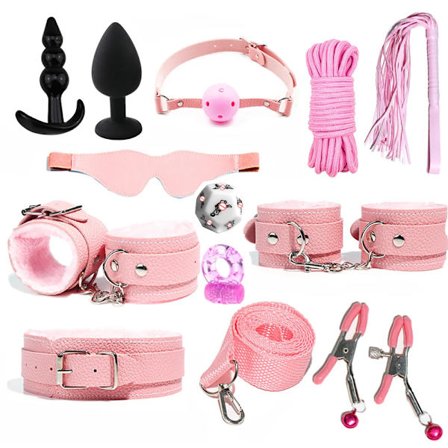 Erotiske voksen sex produkter spil bondage sæt BDSM kits håndjern sexlegetøj pisk knebel hale prop tilbehør til kvinder