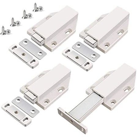 Trykdør 4-pak skab magnetisk trykdørskort skab tryklås slip dørmagnet køkken skuffe tættere trykåbner