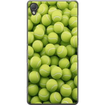 Kompatibelt Mobildeksel til Sony Sony Xperia Z3 Mønster av grønne tennisballer i høy detalj, sporty motiv med repetisjonstekstur og sterke farger f