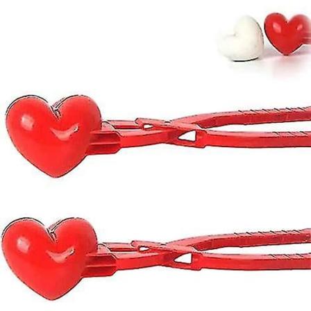 Vinter Snöleksak 2-pack Hjärtformad Snöbollsskopare Klämma Barn