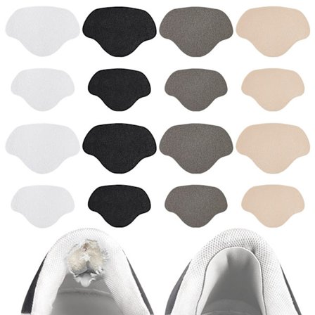 8 par sko hælreparation, selvklæbende sko hælplaster, to stilarter reparationsplastre til læder- eller sportssko for at beskytte hælen