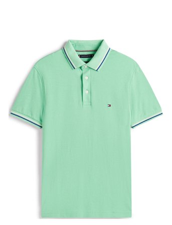 Tipped Slim Fit Seasonal Polo Green Tommy Hilfiger