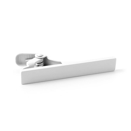 Kort Hvid Slipsenål til mænd - Slipsenål til smalle slips