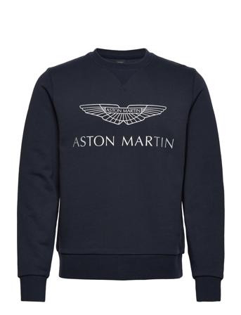 Amr Logo Crew Sweatshirt Trøje Navy Hackett London