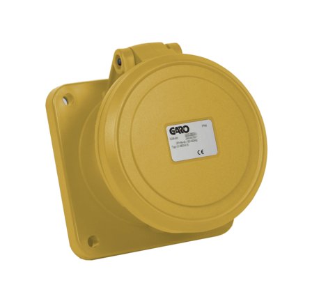 Garo UI 363-4 S Paneluttag IP44, 4-polig, 63A Gul, 4 h, Anslutningsdon & kablar