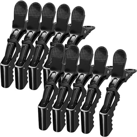 10 stk krokodilleklemmer hår