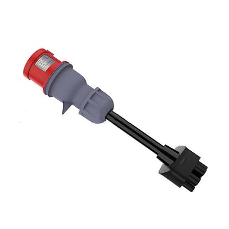 5-pins CEE-adapter for Model S 3 X Y Gen 2 Ev-lader Universal Mobilkontakt 32A Rød Adapter - Perfekt