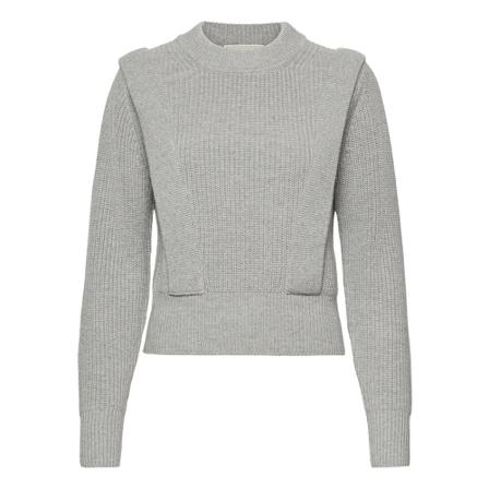Michael Kors, Knitwear Crop Shaker with Flares Grijs, Dames, Maat:S