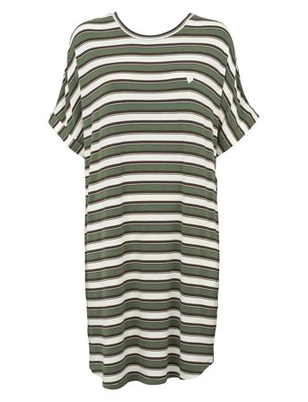 Missya Softness Stripe Big Shirt - Green - S