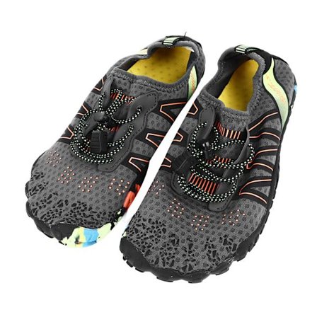 Vannsko 5 Finger Hurtigtørkende Sklisikre Pustende Lette Vadesko for Strand Elv Grå 37 Størrelse