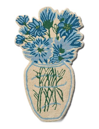 Bongusta Blue Daisy Rug - Multi/patterned - 78X50CM 78 cm